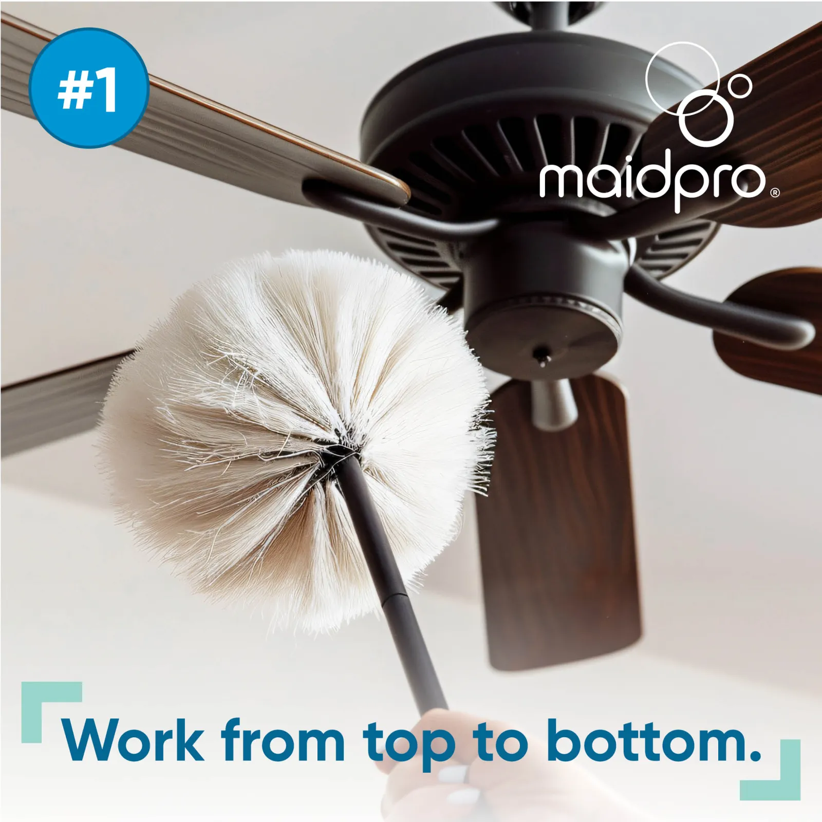 dusting ceiling fan