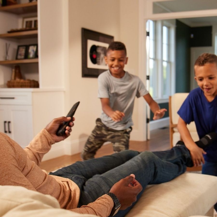 family in their MaidPro cleaned home