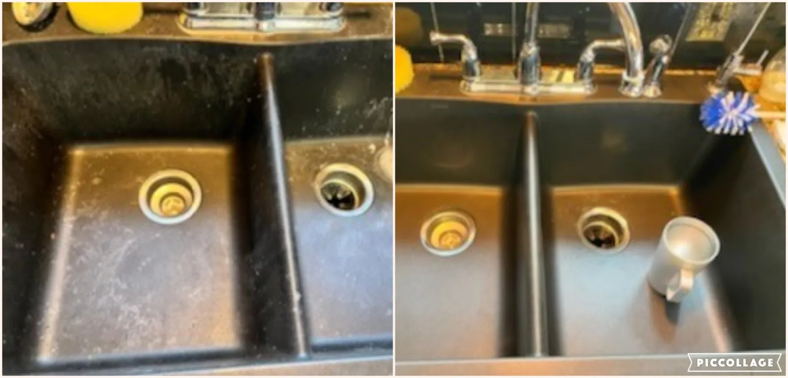a sink with a faucet