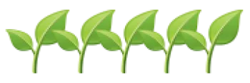a green logo with white lines